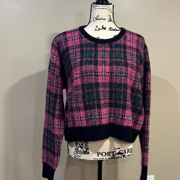 Lauren Ralph Lauren Plaid Wool Blend Crew Neck Sweater - Picture 3 of 9